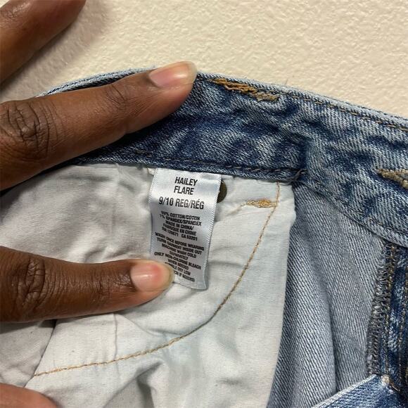 Aeropostale Hailey Flare Women's Jeans Size 9/10 Blue Light Wash Denim - Picture 5 of 9